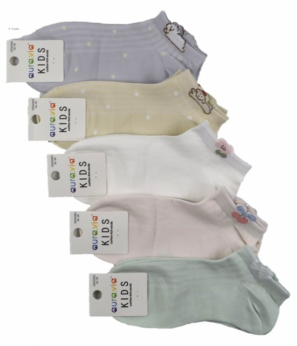 Zestaw pastelowych stopek dziewczęcych AuraVia 24-27 5 par