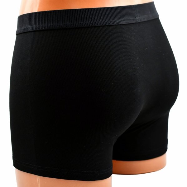 Czarne bambusowe bokserki prążkowane Aura.Via Comfort Pro, rozmiar XL