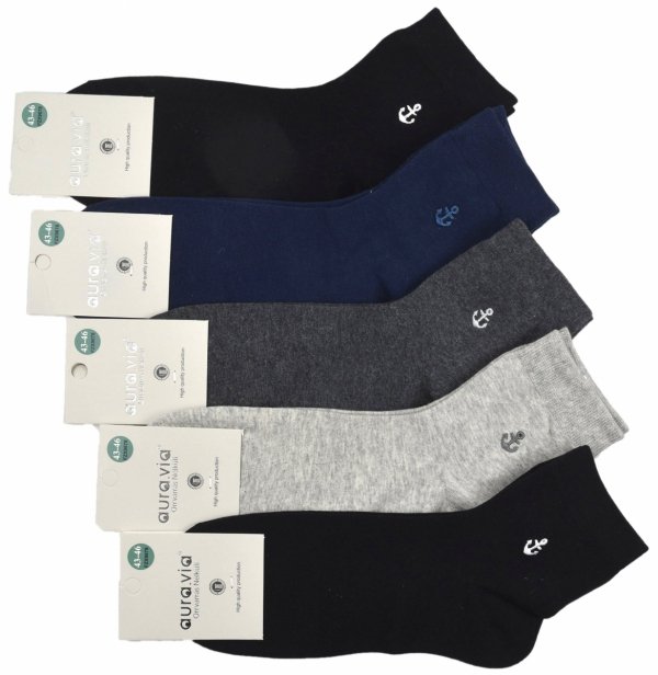 Skarpety bawełniane – subtelna kotwica i 100%  komfortu i użytkowania 43-46 AuraVia