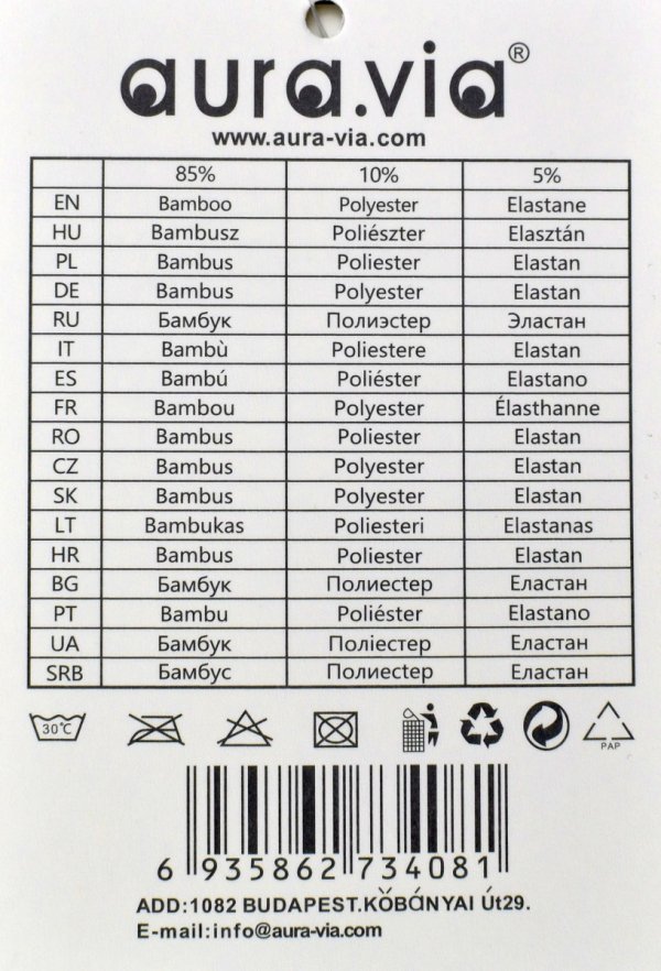 Bokserki męskie Auravia–niebieskie, bambus 85%, pas AttractiveMan, rozmiar 3XL
