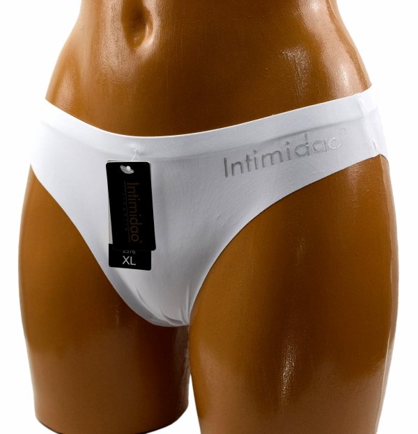Majtki bezszwowe białe – Intimidao lingerie Rozmiar XL