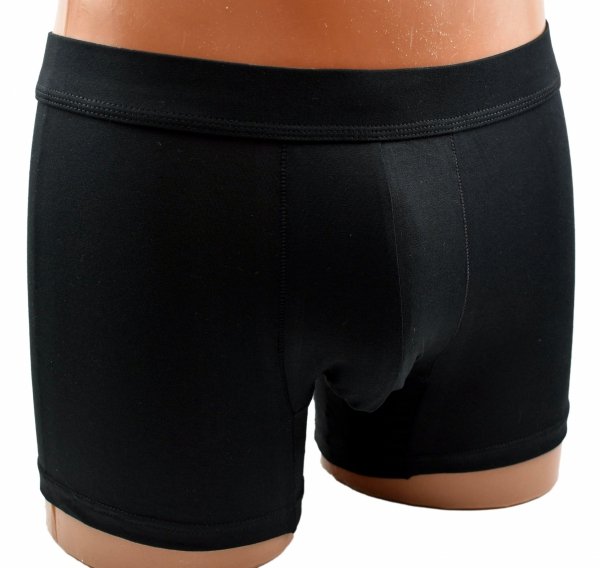 Bokserki męskie czarne gładkie komfortowe–bawełna 95%,rozmiar 3XL