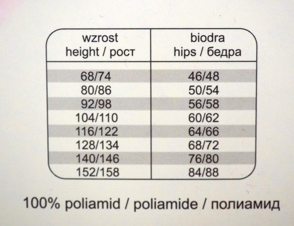 Rajstopy 20 DEN CARMEN gładkie, białe w kropk, rozmiar 152/158