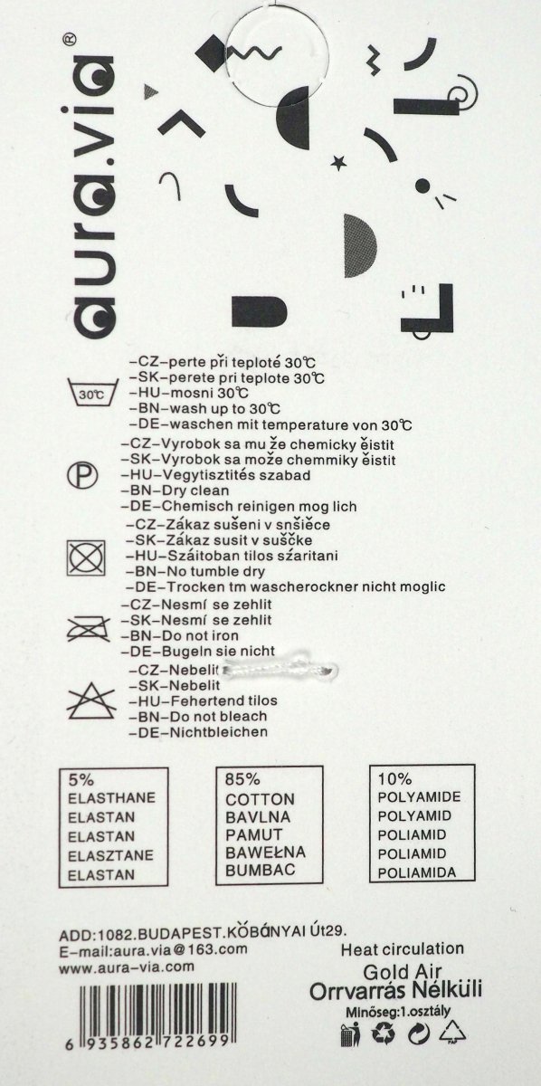 2 Pary Skarpet bawełnianych AuraVia 38-41, skarpety z motywem serc.