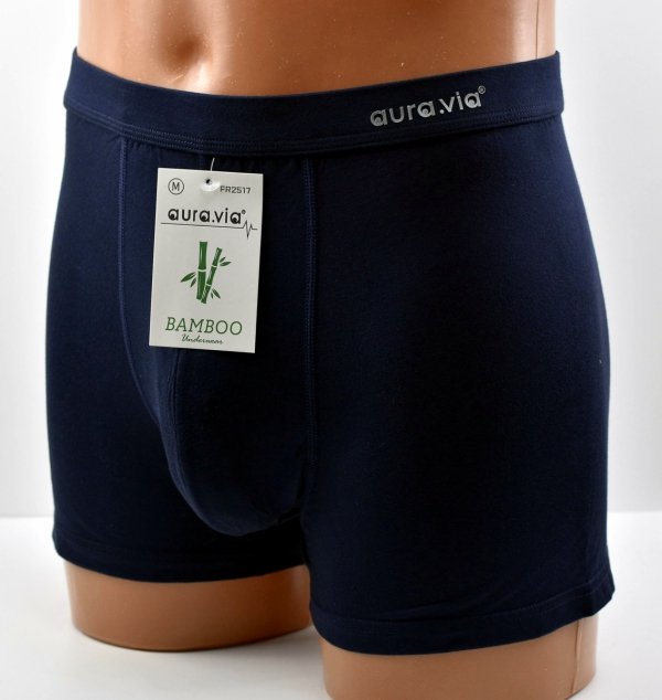 Granatowe bokserki męskie z włókna bambusowego miękkie i oddychające, rozmiar 3XL