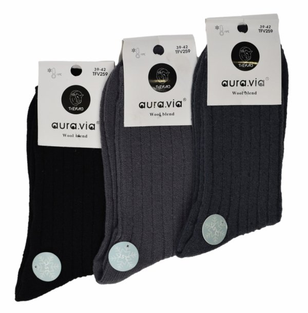 Skarpety zimowe Alpaka 3 pary kolory 39-42 AuraVia Skarpetki ciepłe Thermo