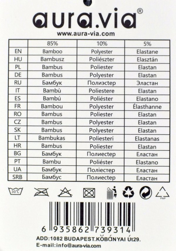 Oddychające jasnoszare bokserki bambusowe Aura.Via Comfort Pro