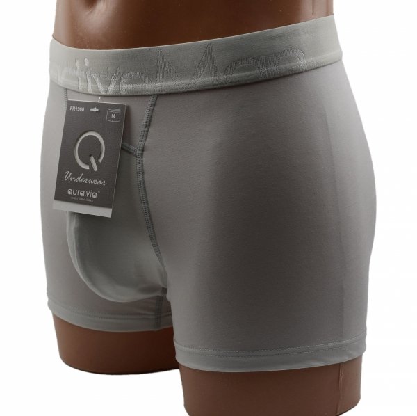 Gładkie bokserki Auravia AttractiveMan  szaroperłowe–wygoda, rozmiar L