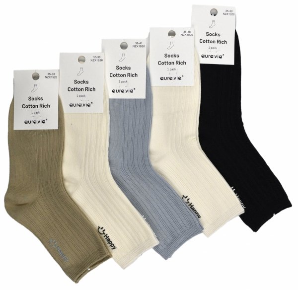 Bawełniany zestaw skarpet damskich HAPPY lekki, przewiewny komplet 38-41