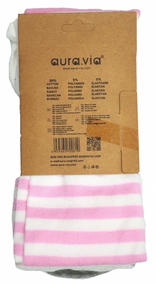 Metka ze składem produktu obiecywanym przez producenta: 90% bawełna, 5% poliamid, 5% elastan.