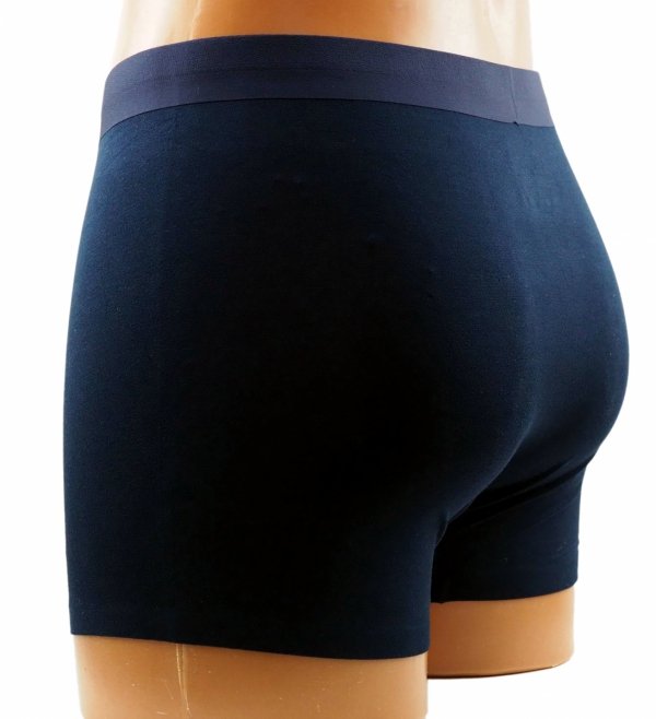 Bokserki męskie Aura.Via – granatowe, bambusowe i przewiewne, rozmiar 2XL