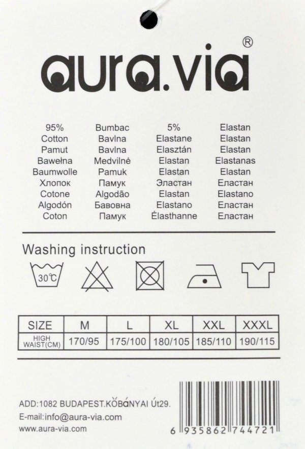 Aura.Via bokserki męskie bawełniane – czarne z żółtym pasem ATTRACTIVE, M