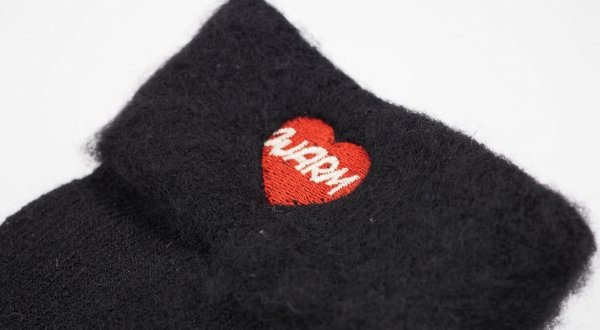 Skarpety zimowe Haft serce Warm 35-38 AuraVia Skarpetki ciepłe, Thermo -25°