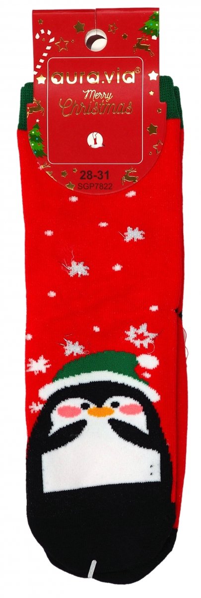 Skarpety świąteczne 28-31 AuraVia,skarpetki gwiazdka unisex mikołaj prezent