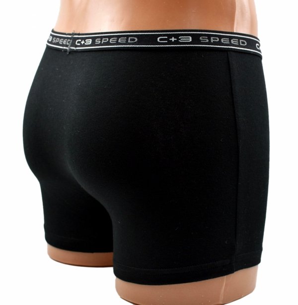 Czarne bokserki męskie C+3 Premium – bawełna 95% roz XL