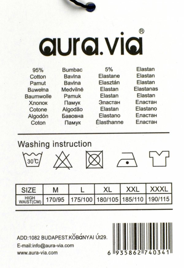 Granatowe bokserki męskie Aura.Via Ghin Kline–komfort premium, rozmiar 3XL