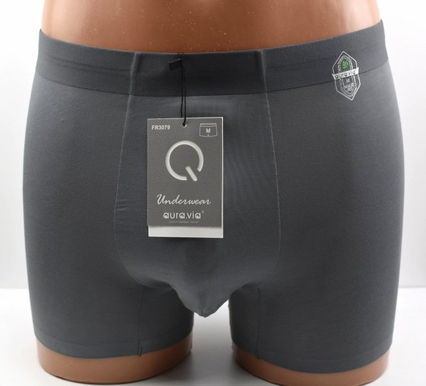 Grafitowe bambusowe 90% bokserki męskie AuraVia–naturalny komfort, rozmiar L