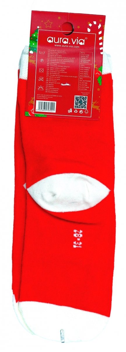 Skarpety świąteczne 28-31 AuraVia,skarpetki gwiazdka unisex mikołaj prezent