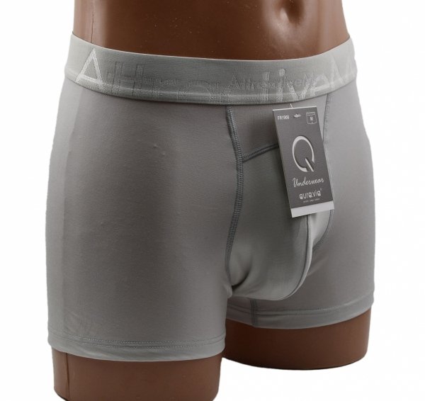 Gładkie bokserki Auravia AttractiveMan  szaroperłowe–wygoda, rozmiar L
