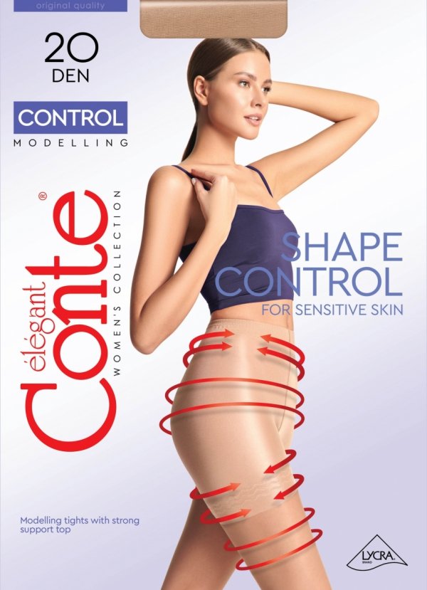 Modelujące rajstopy Conte Elegant Control 20 DEN-korygujące talię i biodra