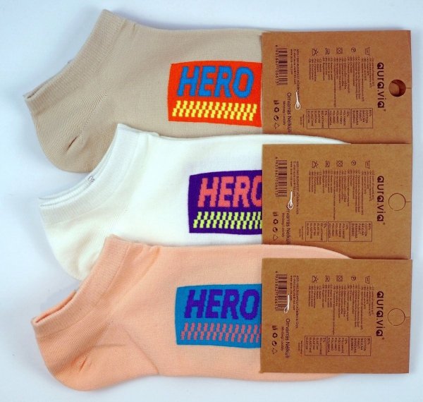 Skarpetki,stopki Hero zestaw 3 pary 35-38 Aura.via