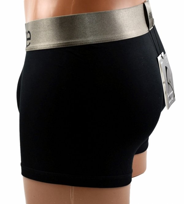 Bawełniane bokserki męskie Aura.Via – czarne z ozdobnym pasem Ghlin Kline, L