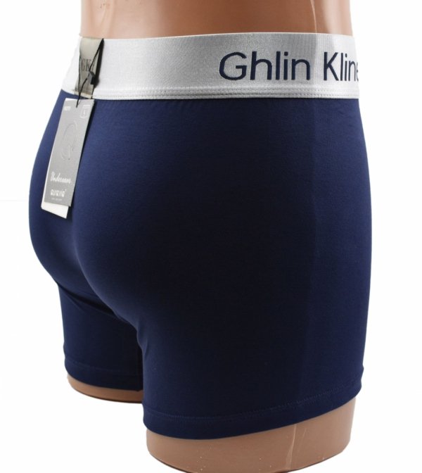 Granatowe bokserki męskie Aura.Via Ghin Kline–komfort premium, rozmiar 3XL