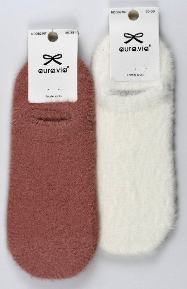 Damskie skarpetki stopki z długim włosem – idealne na zimę 35-38