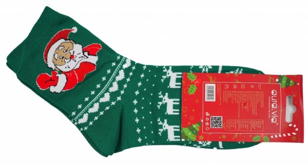 Skarpety świąteczne 38-41 AuraVia,skarpetki gwiazdka unisex mikołaj prezent