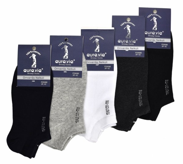 Męskie stopki do sneakersów Aura Via zostały zaprojektowane z myślą o codziennym komforcie. Niski krój, elastyczny materiał i klasyczne kolory sprawiają, że model łatwo dopasować do nowoczesnego, sportowego stylu