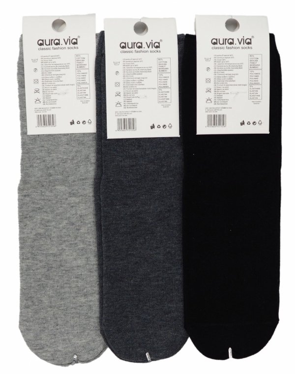 Zestaw 3 par, skarpetki we wzór w kotki, ABS