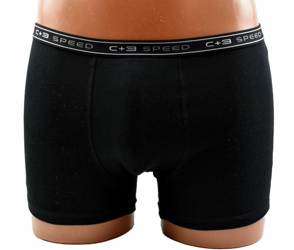 Czarne bokserki męskie C+3 Premium – bawełna 95% roz XL