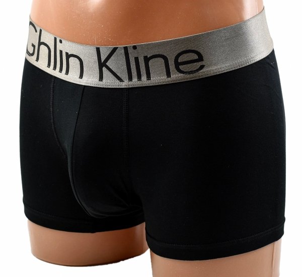 Bawełniane bokserki męskie Aura.Via – czarne z ozdobnym pasem Ghlin Kline, XL