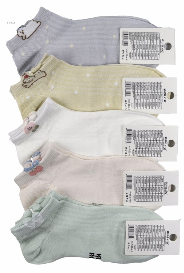 Zestaw pastelowych stopek dziewczęcych AuraVia 24-27 5 par