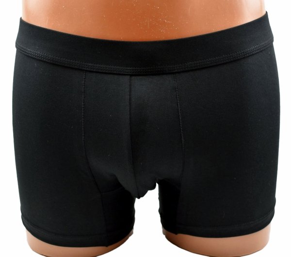 Bokserki męskie czarne gładkie komfortowe–bawełna 95%,rozmiar L