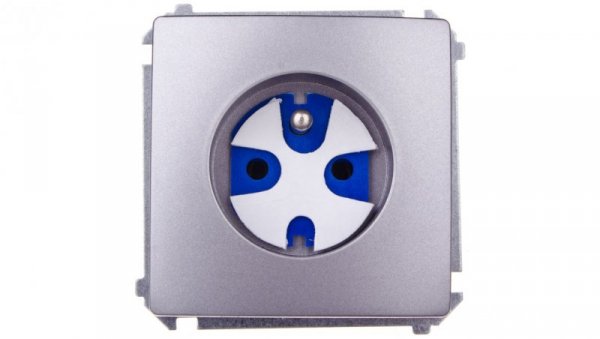 Simon Basic Gniazdo pojedyncze DATA z/u 16A IP20 z kluczem uprawniającym stal inox BMGD1.01/21