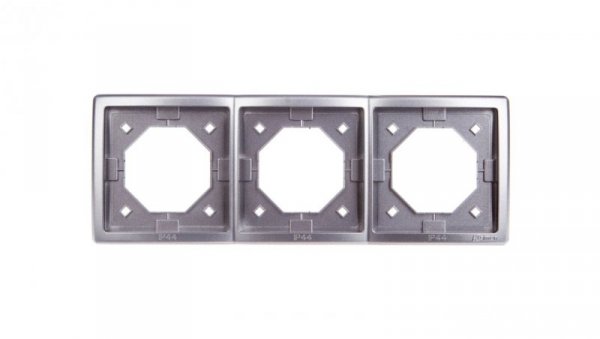 Simon Basic Standard Ramka bryzgoszczelna potrójna uniwersalna IP44 stal inox BMR3B/21