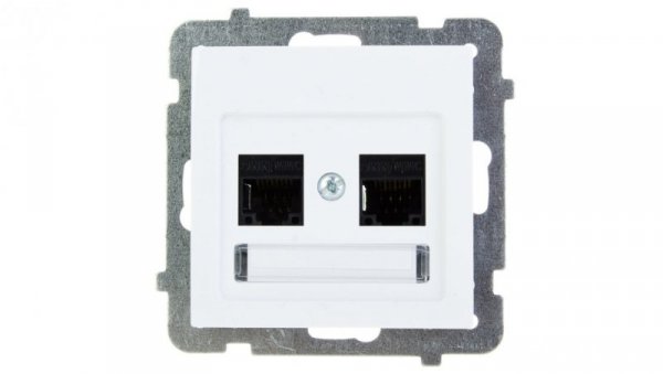 AS Gniazdo komputerowe podwójne RJ45 kat.5e MMC białe GPK-2G/K/m/00