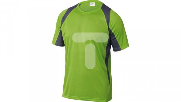 T-Shirt zielono-szary z poliestru (100) 160G szybkoschnący rozmiar L BALIVGGT