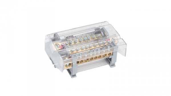 Blok dystrybucyjno-rozdzielczy MOBLOCK 4P 160A-9 + 1 x 50 mm2 + 2 x 35 mm2 + 6 x 16 mm2 TS35 MAB4160A18