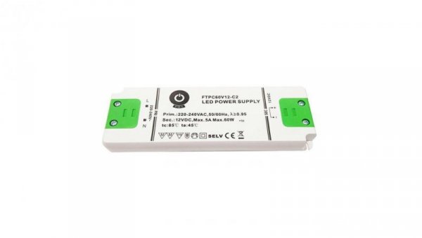 MPL- Zasilacz FTPC60V12 60W 12V DC POS meblowy