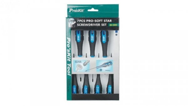 Zestaw wkrętaków 7szt TORX gwazdka Professional SD-2302 20276