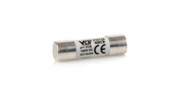 Wkładka bezpiecznikowa cylindryczna topikowa gPV 10x38 32A 1000V DC / CF-10-32A