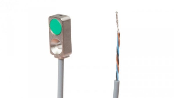 Czujnik indukcyjny 16x4,7x8mm zabudowany Sn: 2 10-30V DC PNP NO kabel 2m PUR IP67 cynk niklowany IB98E090