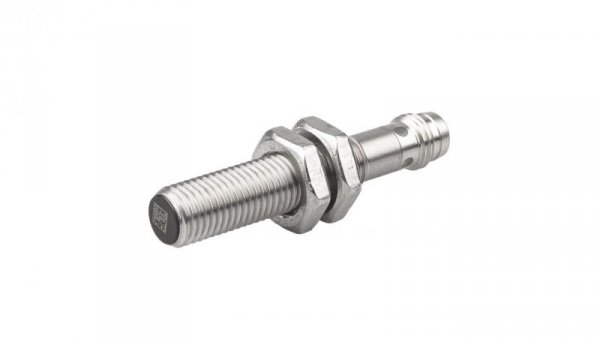 Czujnik indukcyjny M8x1 45mm zabudowany Sn 1.5 10-30V DC PNP NO złącze M8 3-pinowe IP67 mosiądz niklowany IB080174
