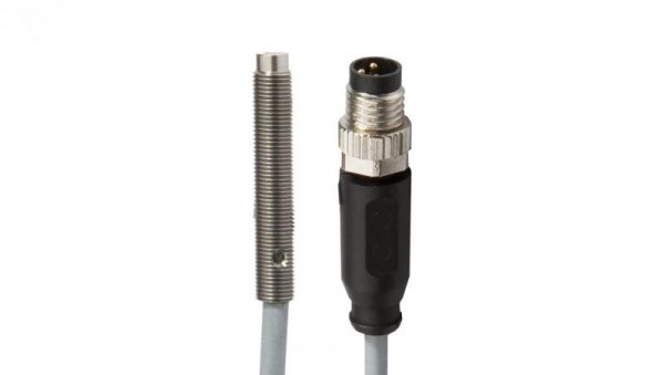 Czujnik indukcyjny M5x0.5 dł: 30mm niezabudowany Sn: 3mm 10-30V DC 85stC PNP NO zlącze kablowe M8 3pin 0.2m PUR IP67 IO050176
