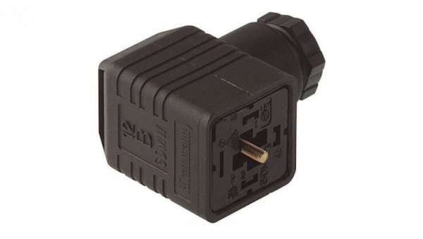 Gniazdo kablowe DIN 43650 3P + E PG11 typ A GDMW 3011 CF schwarz