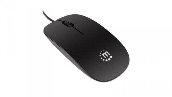Mysz Optyczna USB 1000dpi SuperSlim Czarna Manhattan