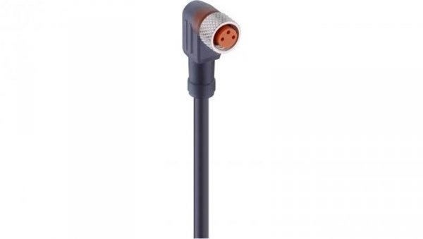 Kabel konfekcjonowany M8 jednostronnie zakończony 4-pinowy złącze żeńskie kątowe samoblokujące gwintowane PVC RKMWV 4-07/5 M