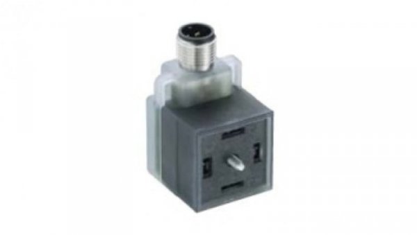 Adapter złącza zaworowego DIN EN 175301-803 typ A ze złączem M8 męskim ze wskaźnikiem LED VAD 1A-1-3-M8-3